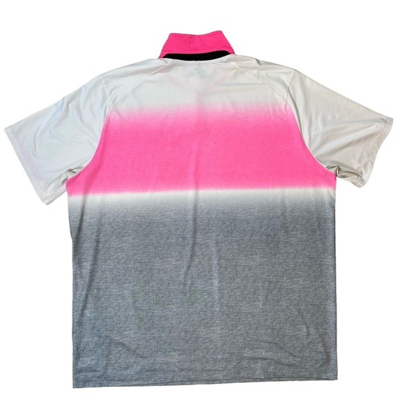 Nike Golf Tour Performance King & Bear Pink White Gray Polo Shirt Mens XXL - Picture 4 of 11
